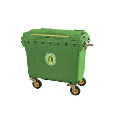 660L B نوع حاوية القمامة البلاستيكية المنقولة في الهواء الطلق